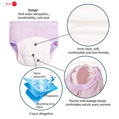Joyo roy Potty Training Pants New Double Thigh Wings Training Panties 100% Cotton Toddler Training
