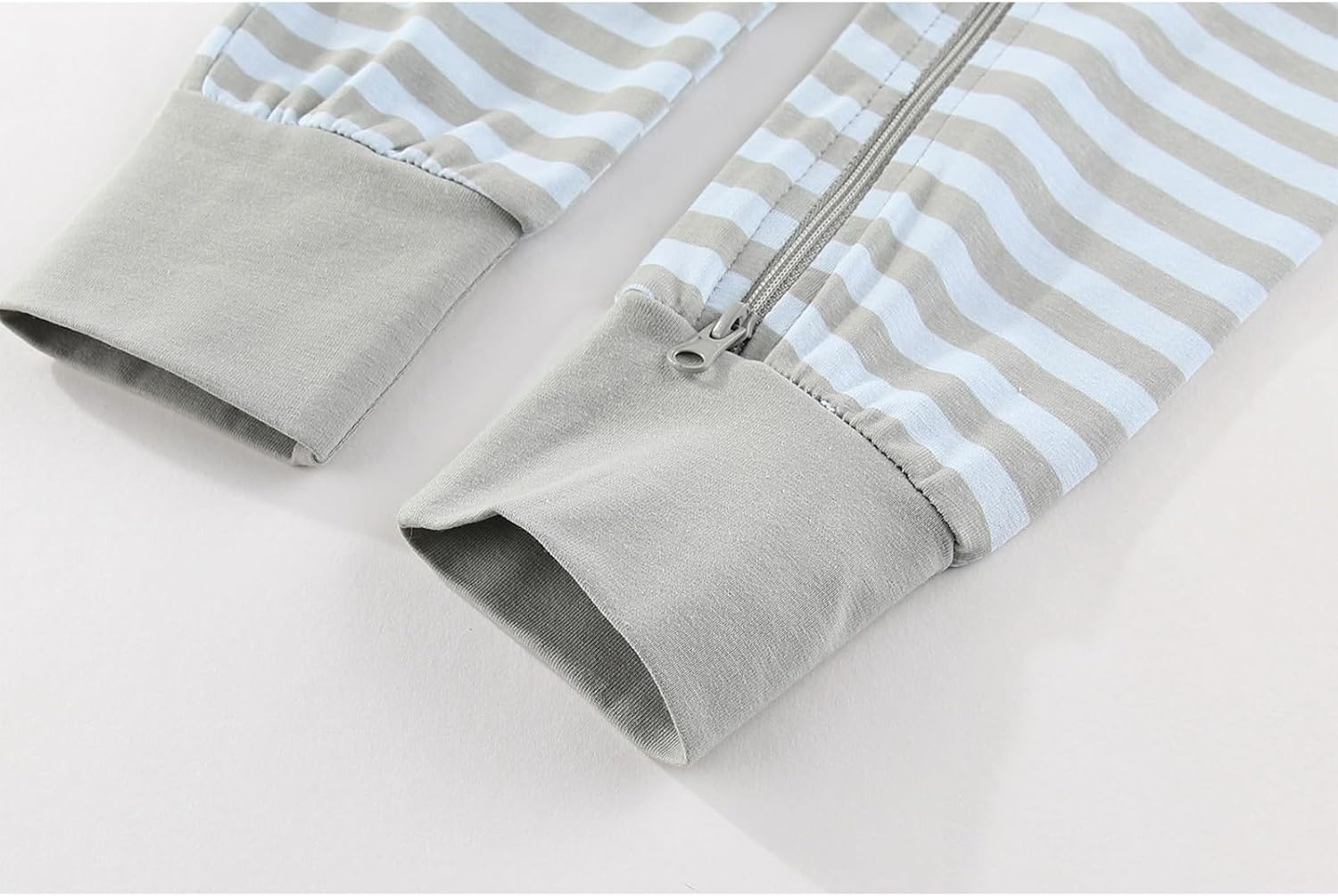 2 Pack Unisex Baby Short Sleeve Rompers 2 Way Zipper New Born One-Piece Jumpsuits 0-24Months Infant