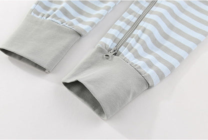2 Pack Unisex Baby Short Sleeve Rompers 2 Way Zipper New Born One-Piece Jumpsuits 0-24Months Infant