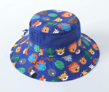 Home Prefer UPF50+ Wide Brim Sun Hat Boys Girls Sun Protection Hat Zoo Beach Swim Safari Bucket Hat