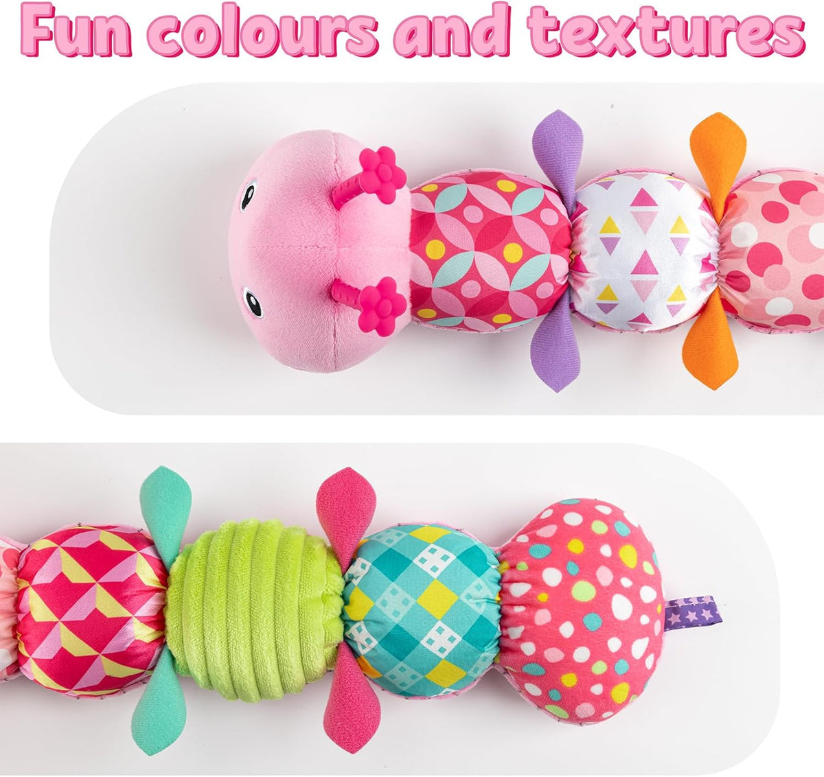 LIGHTDESIRE Baby Toys Musical Caterpillar,Infant Stuffed Animal Toy with Crinkle and Rattles,Soft