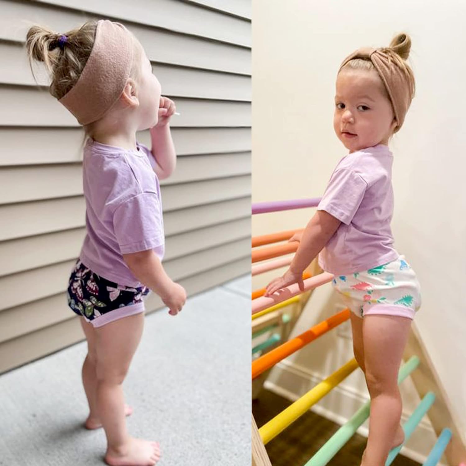 BIG ELEPHANT Potty Training Underwear - 10 Pack, 100% Cotton Absorbent Unisex Toddler Pee Pants for