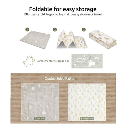 Baby Play Mat, 47 x 47 Inch Foldable Play Mats for Babies and Toddlers, Waterproof & Anti-Slip