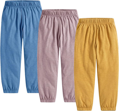Toddler Boy 3 Pack Long Bloomers Baby Soft Cotton Basic Sweatpants Kids Summer Fall Solid Casual