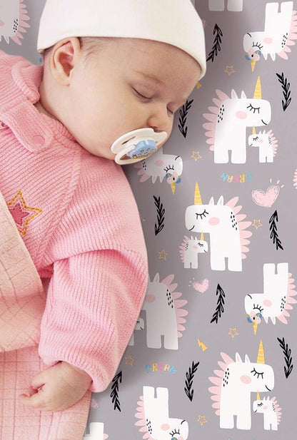 Stretchy Ultra Soft Jersey Knit Fitted Pack n Play Playard Sheets Set 2 Pack, Fits Portable/Mini