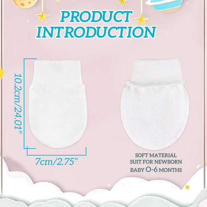 No Scratch Baby Mittens Newborn Infant Toddler Mittens Soft Elastic Wrist Gloves Mitten for 0-6