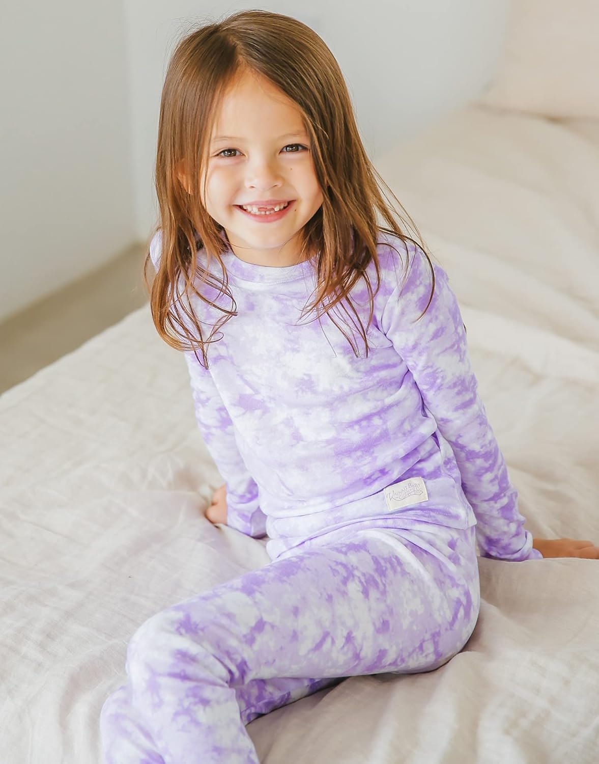 VAENAIT BABY 12M-12Y Toddler Kids Boys Girls 100% Cotton Marbling Tiedye Sung Fit Sleepwear Pajamas