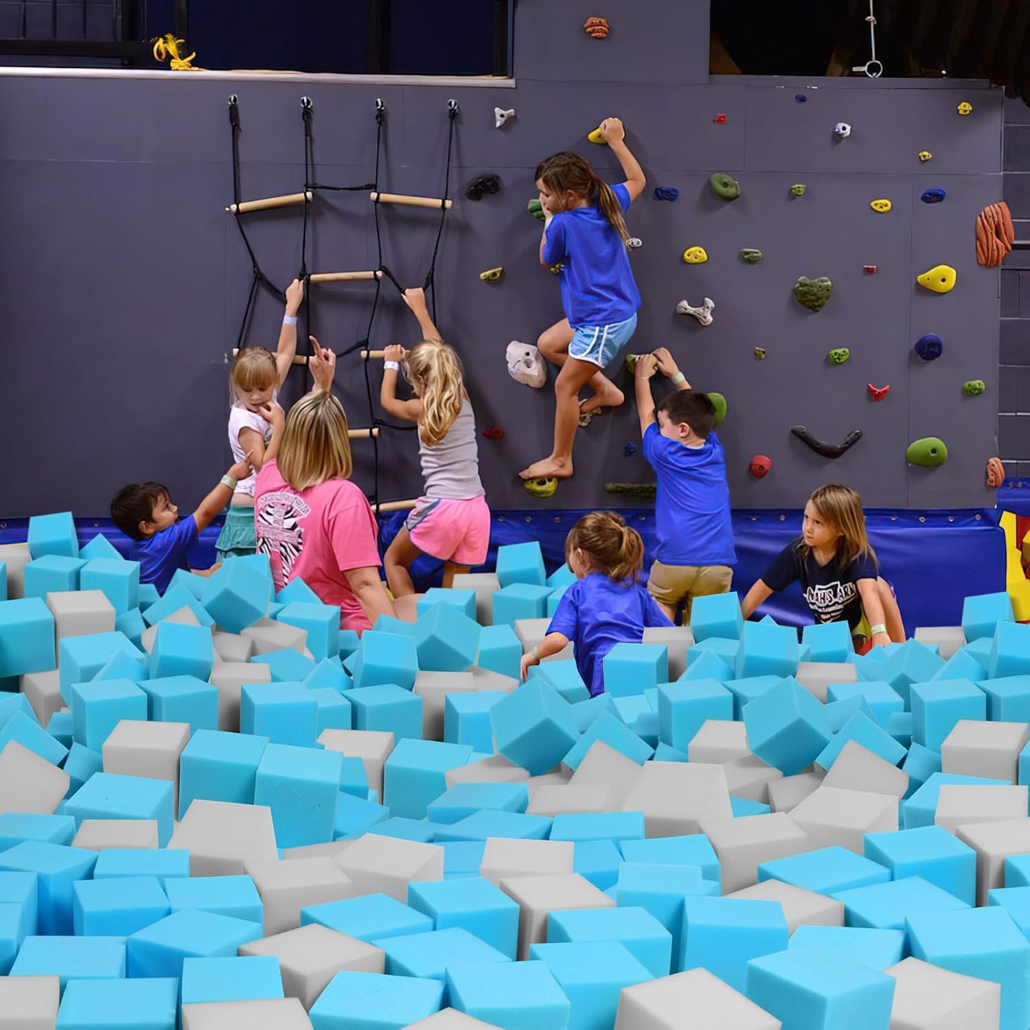 Foam Pit Cubes, 24 PCS 5 Inches Gymnastics Foam Blocks Trampoline Blocks, Multi-Sport Protective