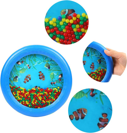 Musfunny Ocean Drum Wave Bead Drum Gentle Sea Sound Music Gift Musical Educational Sea Sound Drum