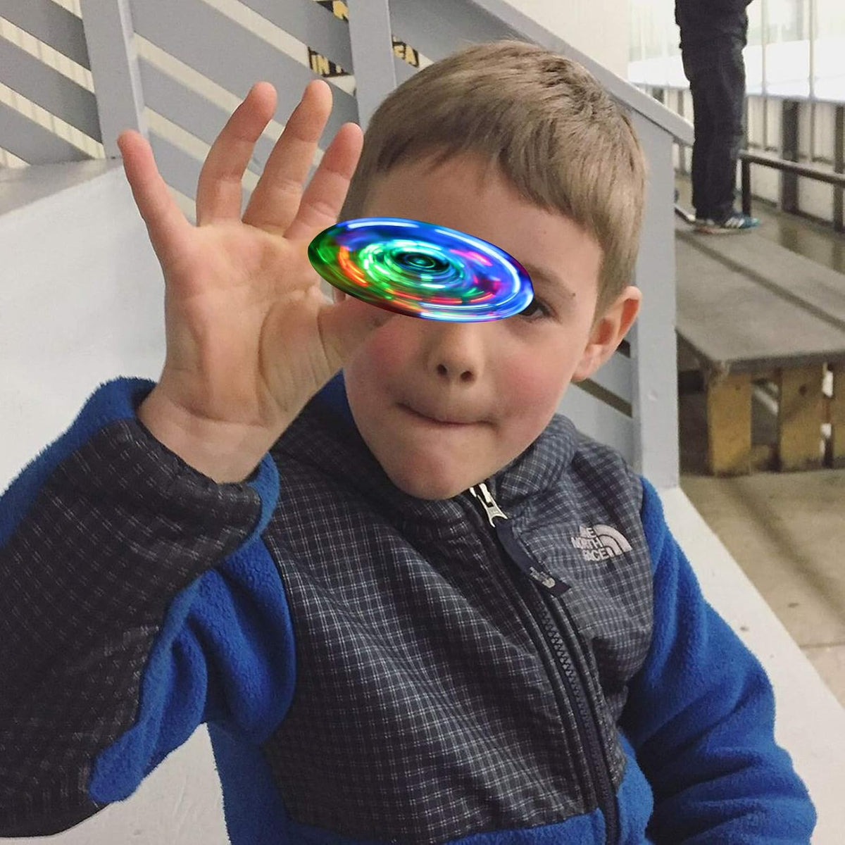 SCIONE LED Fidget Spinners, Light Up Sensory Fidget Toys for Kids, Glow in The Dark Toys for Kids