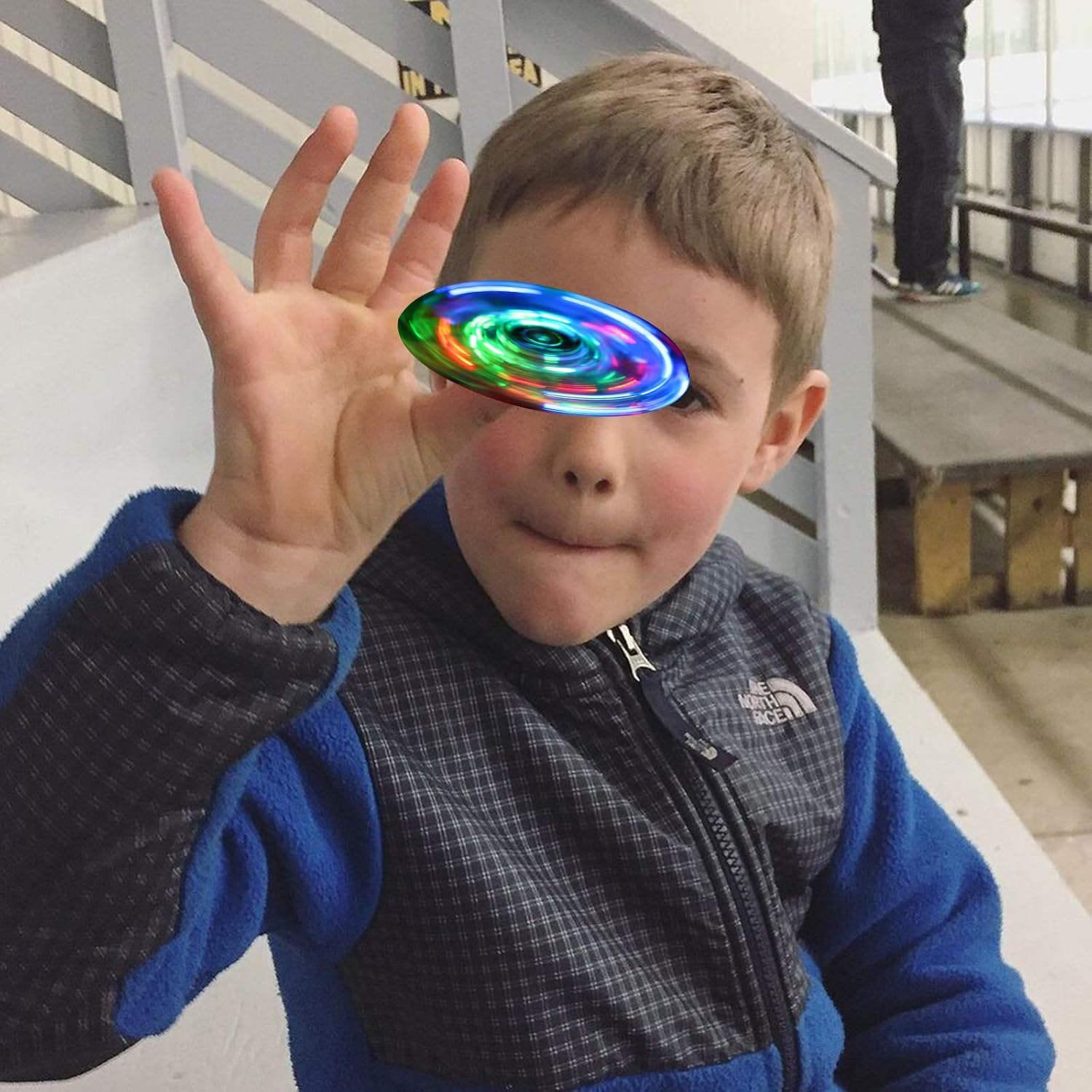 SCIONE LED Fidget Spinners, Light Up Sensory Fidget Toys for Kids, Glow in The Dark Toys for Kids