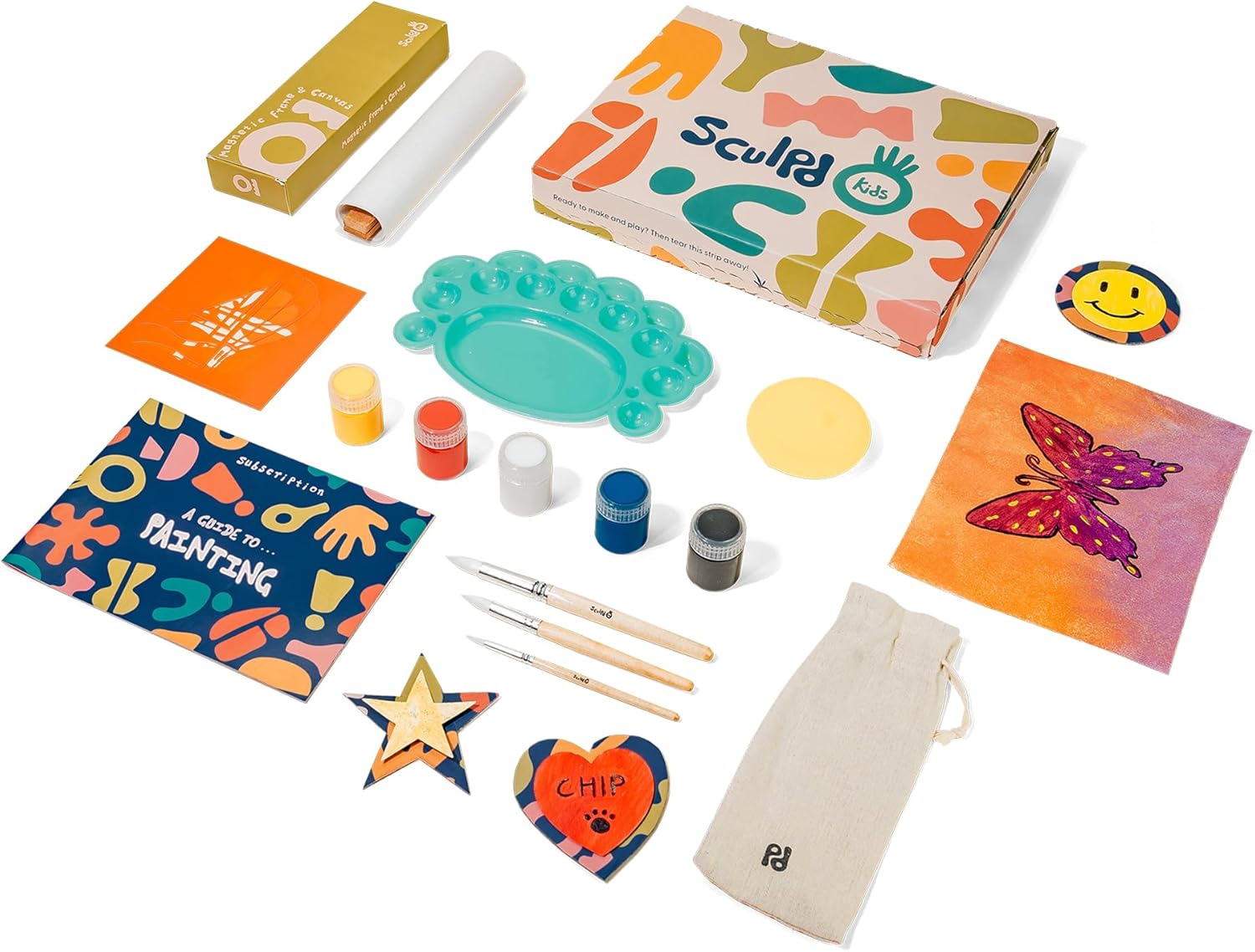 Sculpd Kids Painting Kit, Paint Craft Set for Kids Age 7+, Includes 5 Color Paint Set
