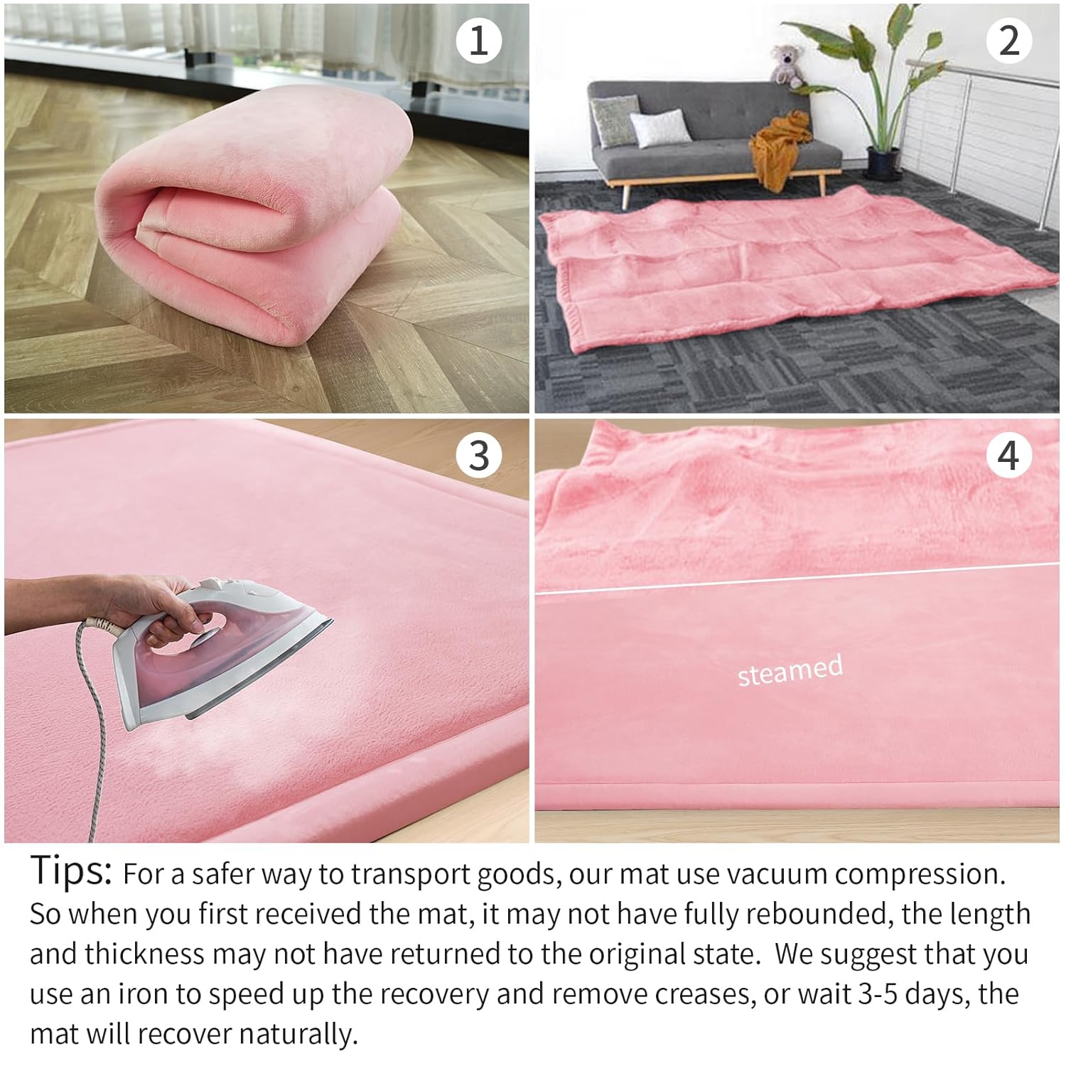 Play Mat for Babies Toddlers,1.3" Thick Elasti-Foam Anti-Fall Cushion Mat for kids Room,28×72