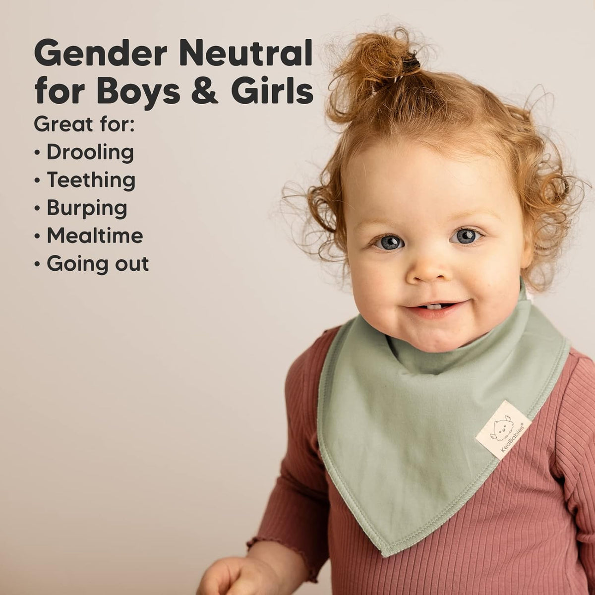 8-Pack Organic Baby Bandana Bibs for Boys, Girls - Super Absorbent Triangle Baby Bibs for Drooling
