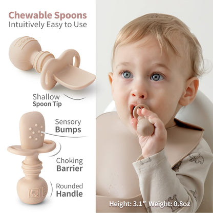 SAMiGO Silicone Baby Feeding Set, Baby Led Weaning Supplies, Suction Bowl Plate Bib Cup Self