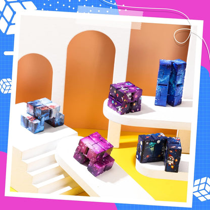 Galaxy Theme Infinity Cube Space Astronaut Infinity Toy Stress and Anxiety Relief Cool Hand Mini