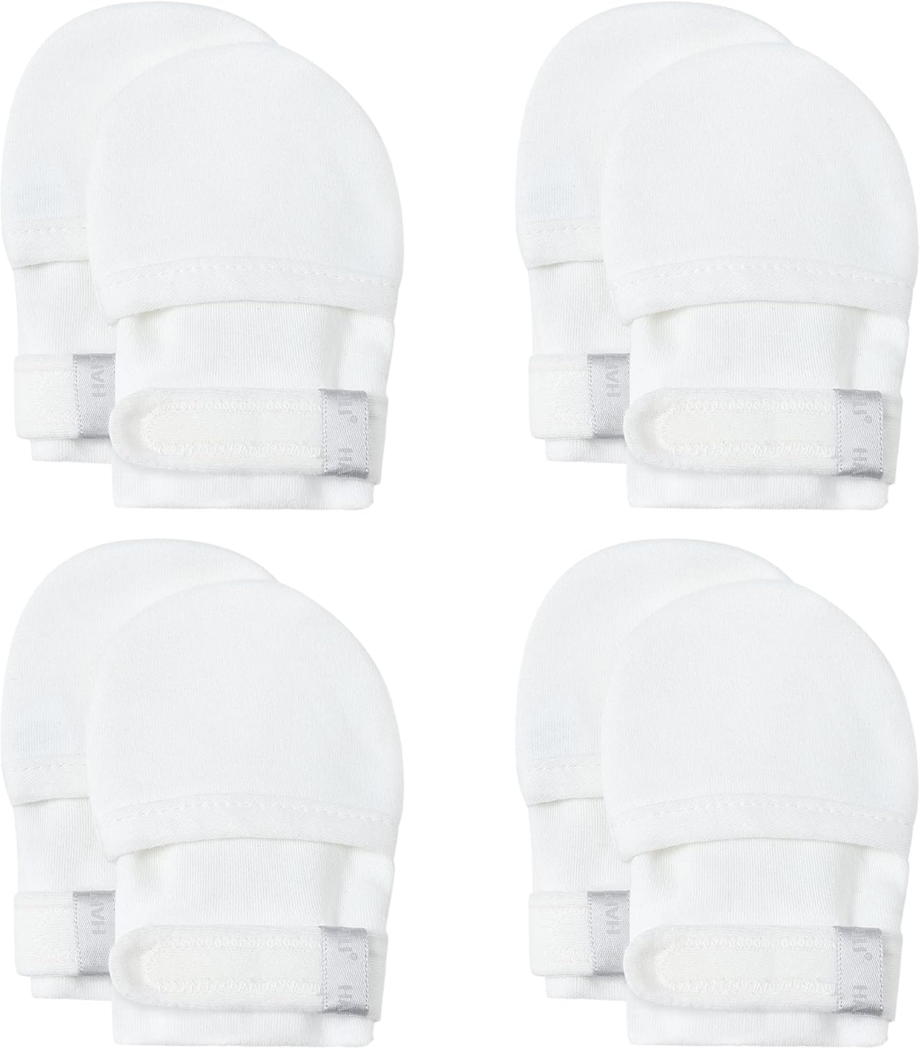 HAPIU Baby No Scratch Mittens Stay On, 100% Cotton Breathable, Adjustable Infant Gloves for Boys