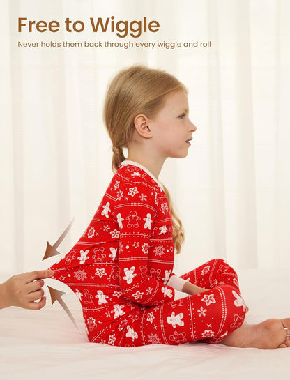 PATPAT Bamboo Viscose Pajama Set for Toddlers with Improved Tensile Strength, Snug Fit Pjs Sleeper