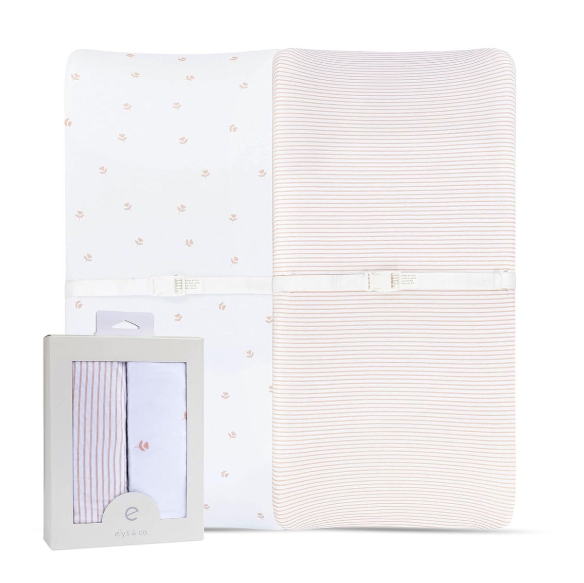 Ely’s & Co. Changing Pad Cover, Diaper Changing Table Sheets, 2 Pack, Cradle Sheet Set for Baby