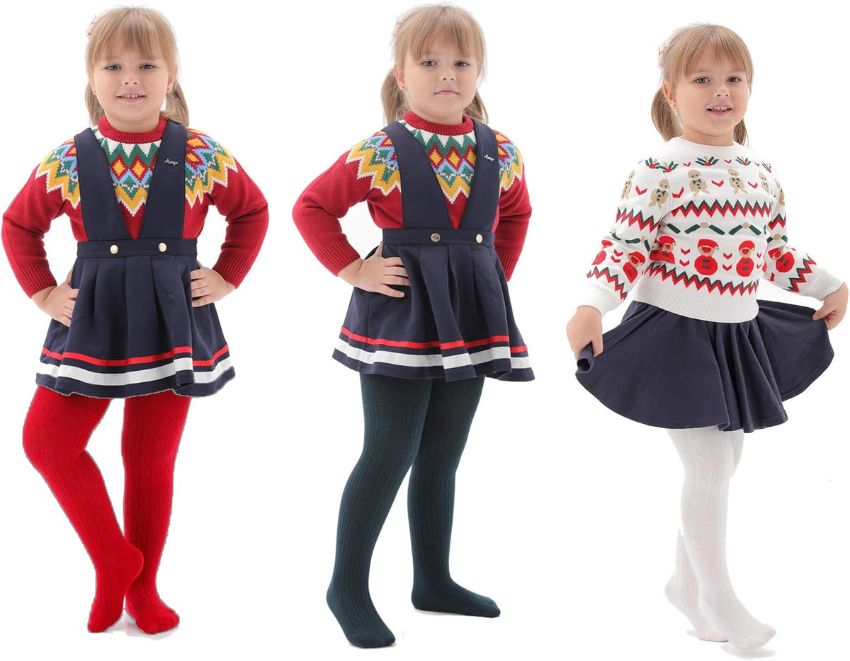 EPEIUS Baby Girl Tights Thick Cable Knit Leggings Stockings Cotton Pantyhose for Newborn Infant
