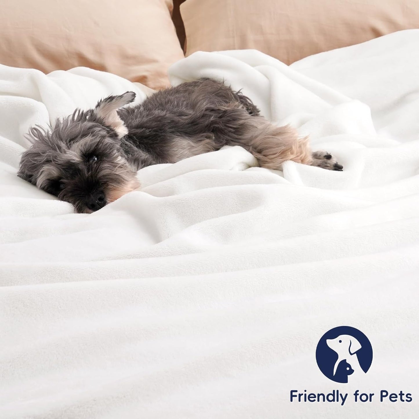 PHF Ultra Soft Fleece Blanket King Size, No Shed No Pilling Luxury Plush Cozy 300GSM Lightweight