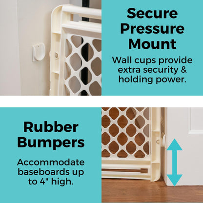 Toddleroo by North States - Supergate Ergo Baby Gate: Plastic Baby Gate for Stairs & Doorways