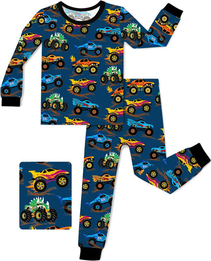 Bamboo Viscose Toddler Pajamas Boys Girls Baby 12M-8Y Pjs Sets Kids 2pcs Snug fit Long-Sleeve