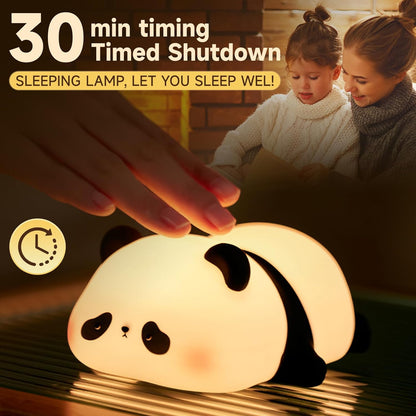 Cute Duck Lamp,Fun Lying Flat Duck/Chicken/Pig/Rabbit/Panda Night Light,LED Squishy Animal Novelty
