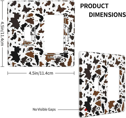 Outlet Covers Rustic Cowhide Highland Cow Milk Cow 1 Toggle 1 Rocker Combination Decorative Wall