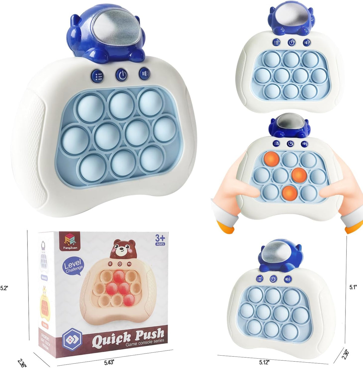 Pop The Target! Handheld Speed Pushing Game Machine: A Fun Multiplayer Game for Family. Fidget Game