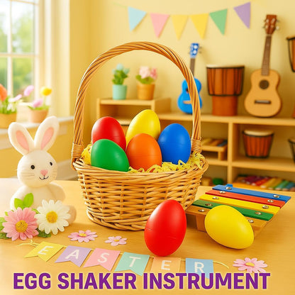 GIFTEXPRESS 50 PCS Easter Egg Shakers for Kids – Colorful Percussion Musical Maracas for Toddlers