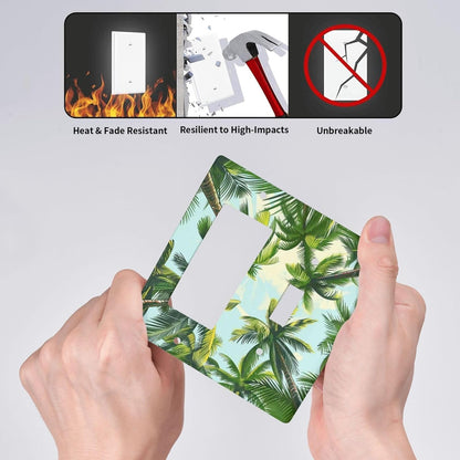 Summer Sky Coconut Palms Trees Green Plants Leaf Outlet Covers 1 Toggle 1 Rocker Combination