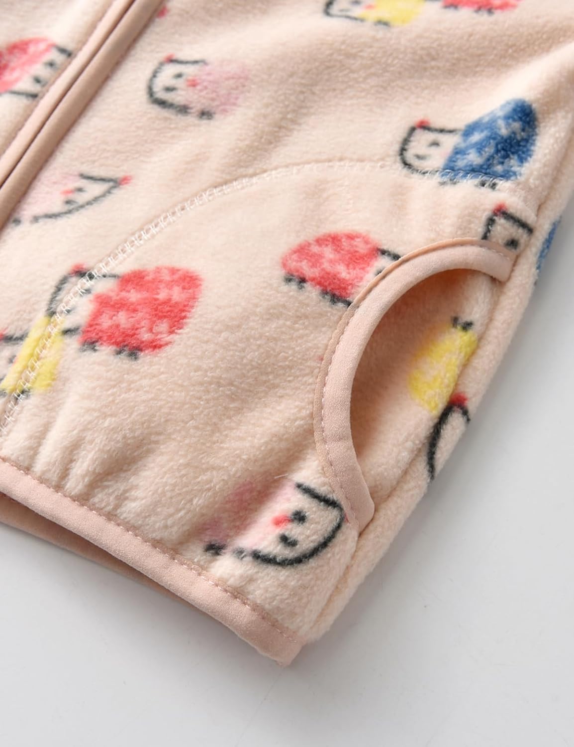 Kids Printed Polar Fleece Jacket Toddler Baby Boys Girls Autumn Winter Warm Sherpa Lining Outerwear