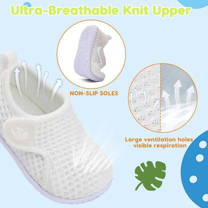 FEETCITY Baby Boys Girls First Walking Shoes Infant Sneakers Crib Shoes Breathable Lightweight Slip