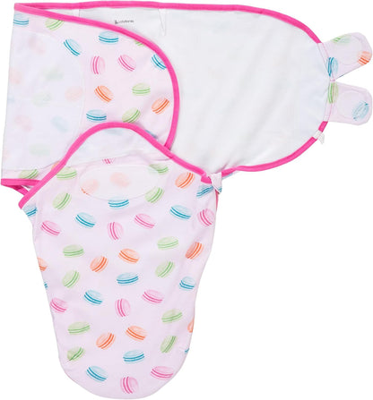 LollyBanks Baby Swaddles 100% Organic Cotton, 0-3 Months Baby Girl Swaddles with Easy Change