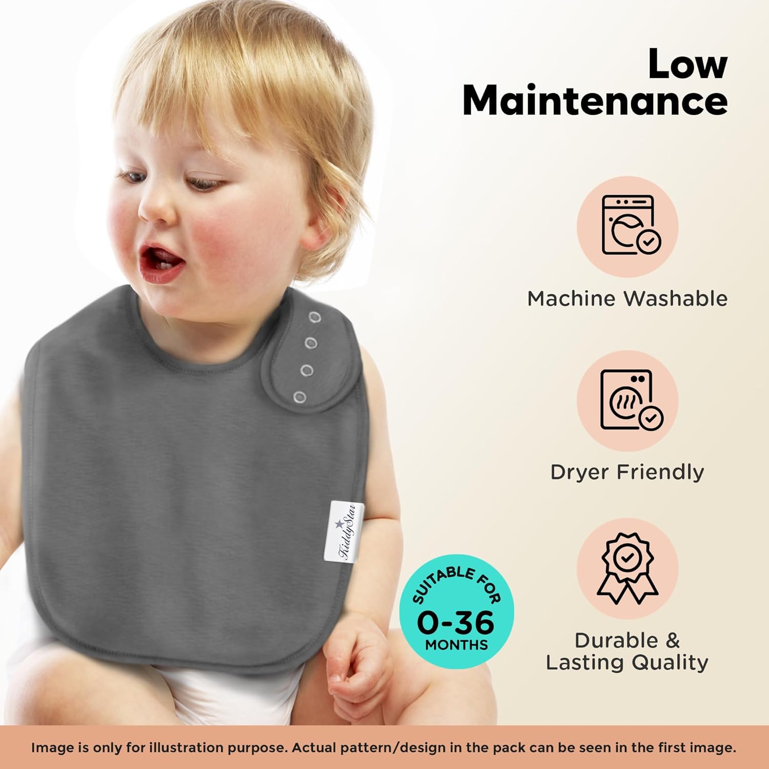 Organic Cotton Baby Bibs – Soft Teething & Drool Bib for Newborns & Toddlers – Hypoallergenic