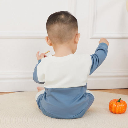 Kupretty Toddler Baby Boy Fall Winter Clothes Color Block Long Sleeve Sweatshirt Pullover Tops +