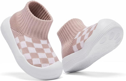 Eashi Baby Boy Girl Non-Skid Indoor Infant Walking Shoes Breathable Warm Elastic Sock Shoes with