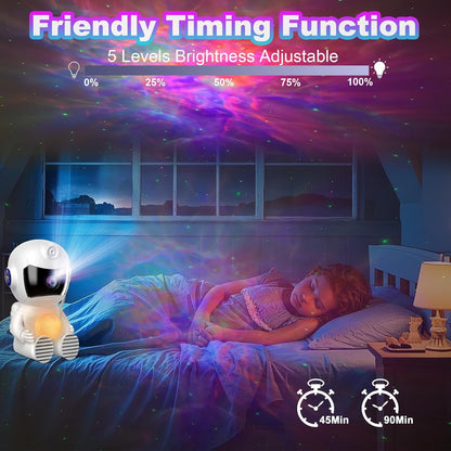 XIAOER Astronaut Galaxy Projector with Moon, Star Projector Night Light for Bedroom, Starry Nebula