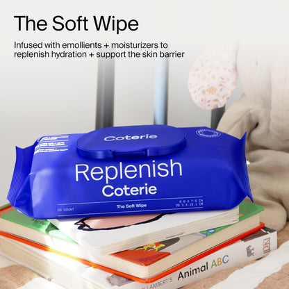 Coterie Baby Soft Wipe for Sensitive Skin, Hydrating Moisturizers and Emollients, Made with Cotton