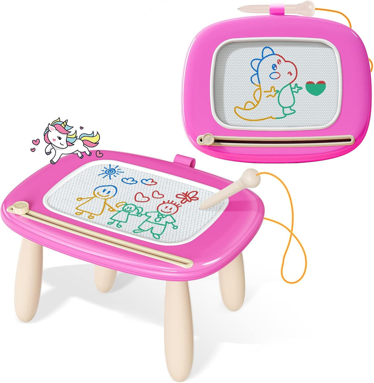 Kikidex Toddler Toys for 1-3 Years, Sturdy Magnetic Doodle Board, Reusable, No Mess, Educational