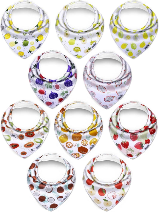 Organic Cotton Baby Bibs – Soft Teething & Drool Bib for Newborns & Toddlers – Hypoallergenic