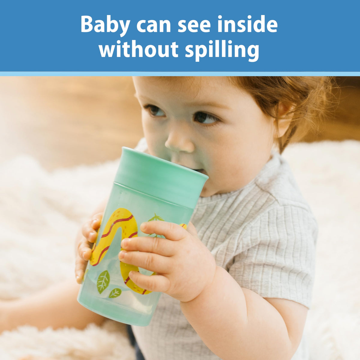 Dr. Brown's Milestones Cheers 360 Spoutless Transition Cup, Travel Friendly and Leak-Free Sippy