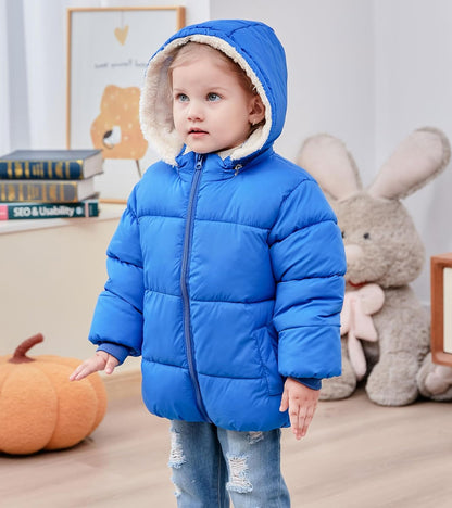 TUONROAD 1-6T Baby Girl Boy Winter Fleece Coats Toddler Warm Puffer Jackets Kids Down Alternative