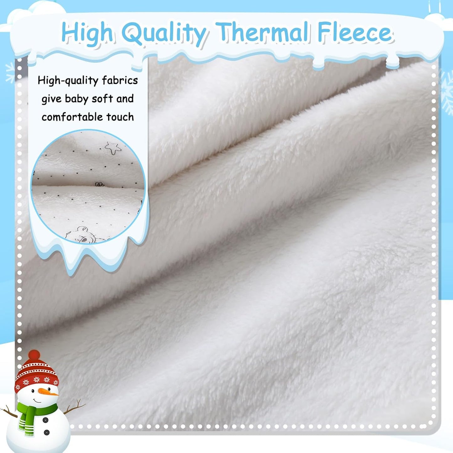 Fairy Baby Newborn Baby Bear Onesie Thin Fleece Footie Romper Snowsuit Hooded Jumpsuit Bodysuit
