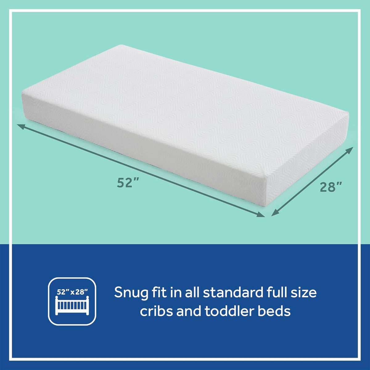 SEALY BABY OmniPedic Refresh Breathable 2 Stage Waterproof Crib Mattress Plus Toddler Bed Fit