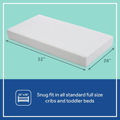 SEALY BABY OmniPedic Refresh Breathable 2 Stage Waterproof Crib Mattress Plus Toddler Bed Fit