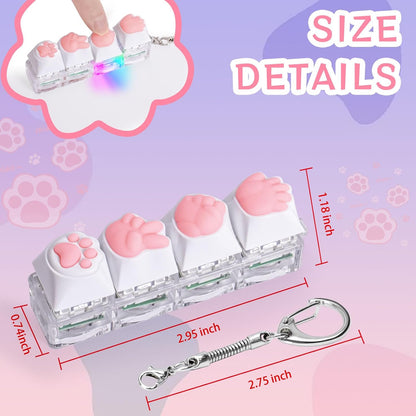 Keyboard Fidget Toys for Adults Keyboard Clicker with LED Light Keychain Fidget Sensory Fun Toys