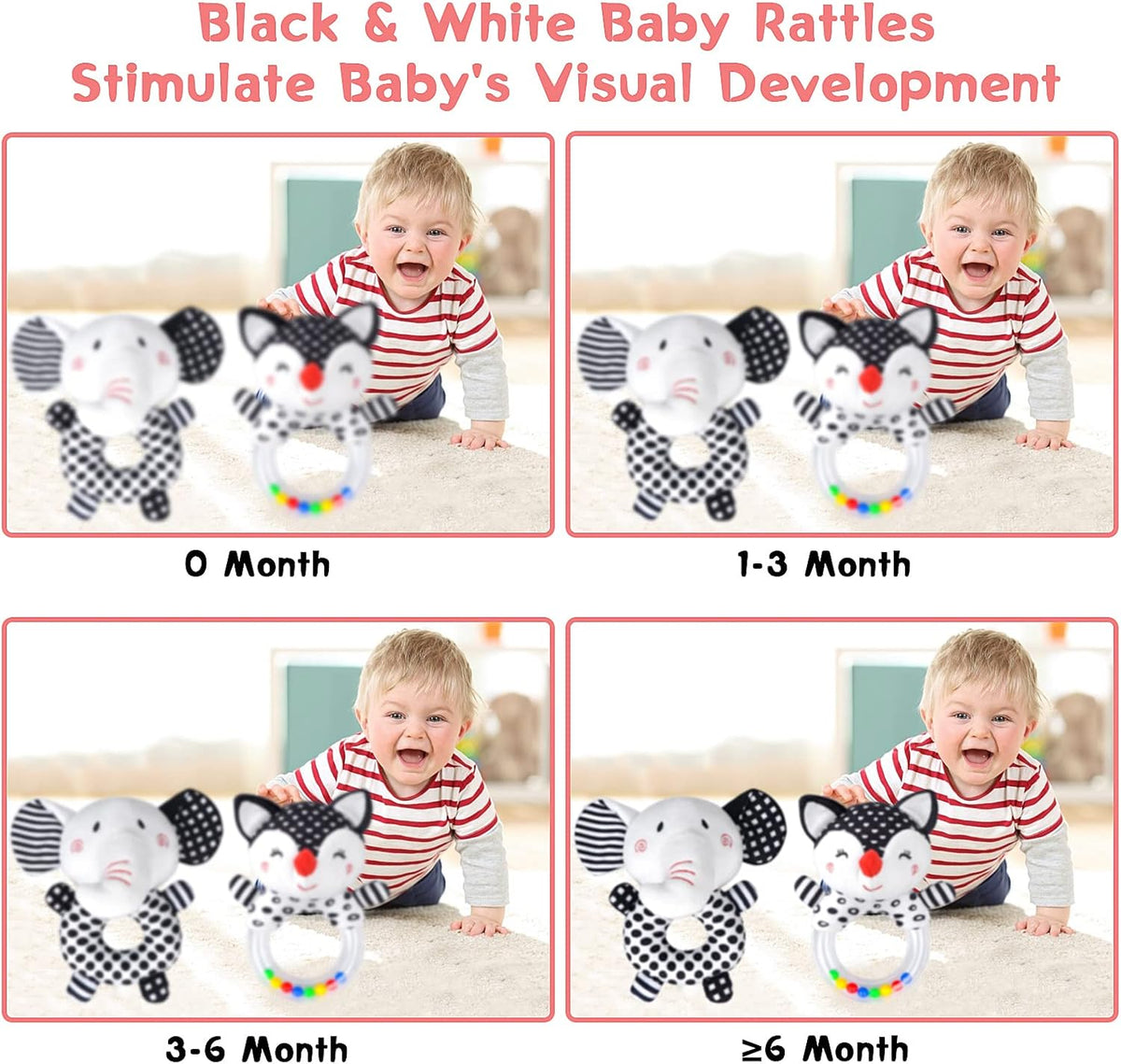 Baby Rattles 0-6 Months Newborn Toys Infant Toys 0-6 Months Rattles for Babies 0-6 Months Baby Toys