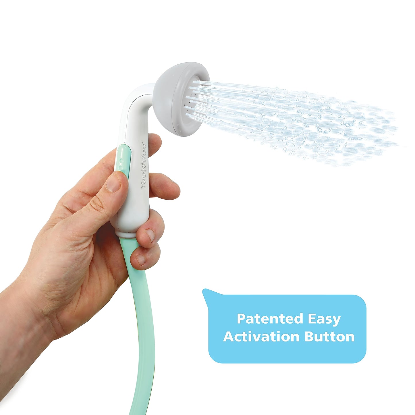 Yookidoo Baby Bath Shower Head - Elephant Water Pump and Trunk Spout Sprayer - One Handed Flow
